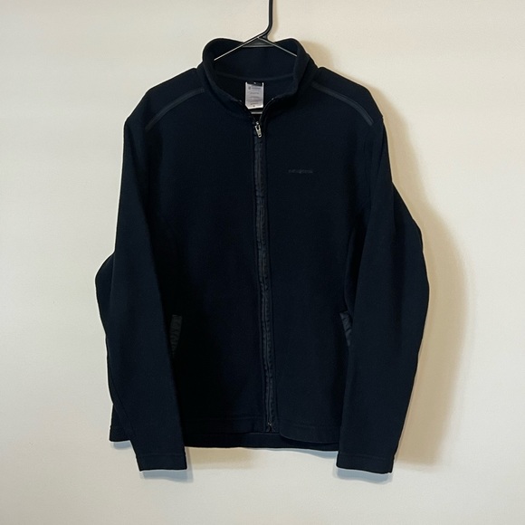 Patagonia Women’s Sz XL Full Zip Fleece Jacket Black Made in USA. - Picture 2 of 14